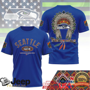 Seattle Seahawks Official Native American Heritage Month 3D Shirt NY