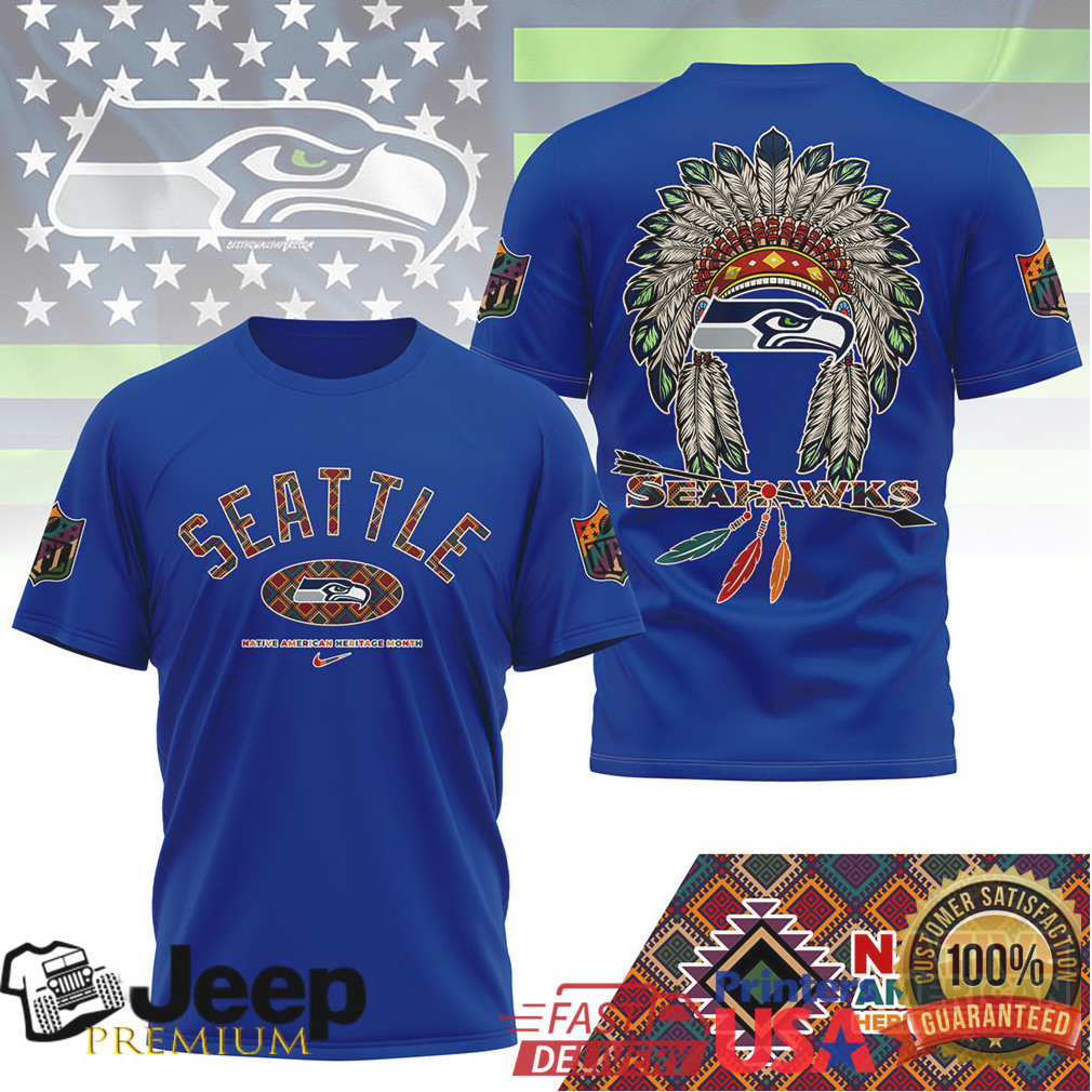 Seattle Seahawks Official Native American Heritage Month 3D Shirt NY Seattle Seahawks Official Native American Heritage Month 3D Shirt NY