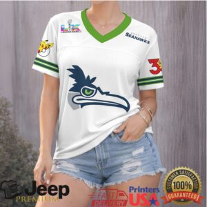 Seattle Seahawks Official Super Bowl x Pokemon 30th Anniversary V neck Baseball Jersey