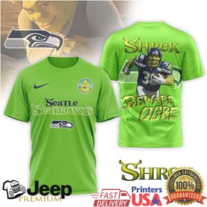 Seattle Seahawks Shrek Beware Ogre Nfl Shirt Design