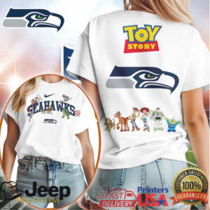 Seattle Seahawks x Toy Story Slinky & Rex NFL Graphic Tee Seattle Seahawks x Toy Story Slinky & Rex NFL Graphic Tee