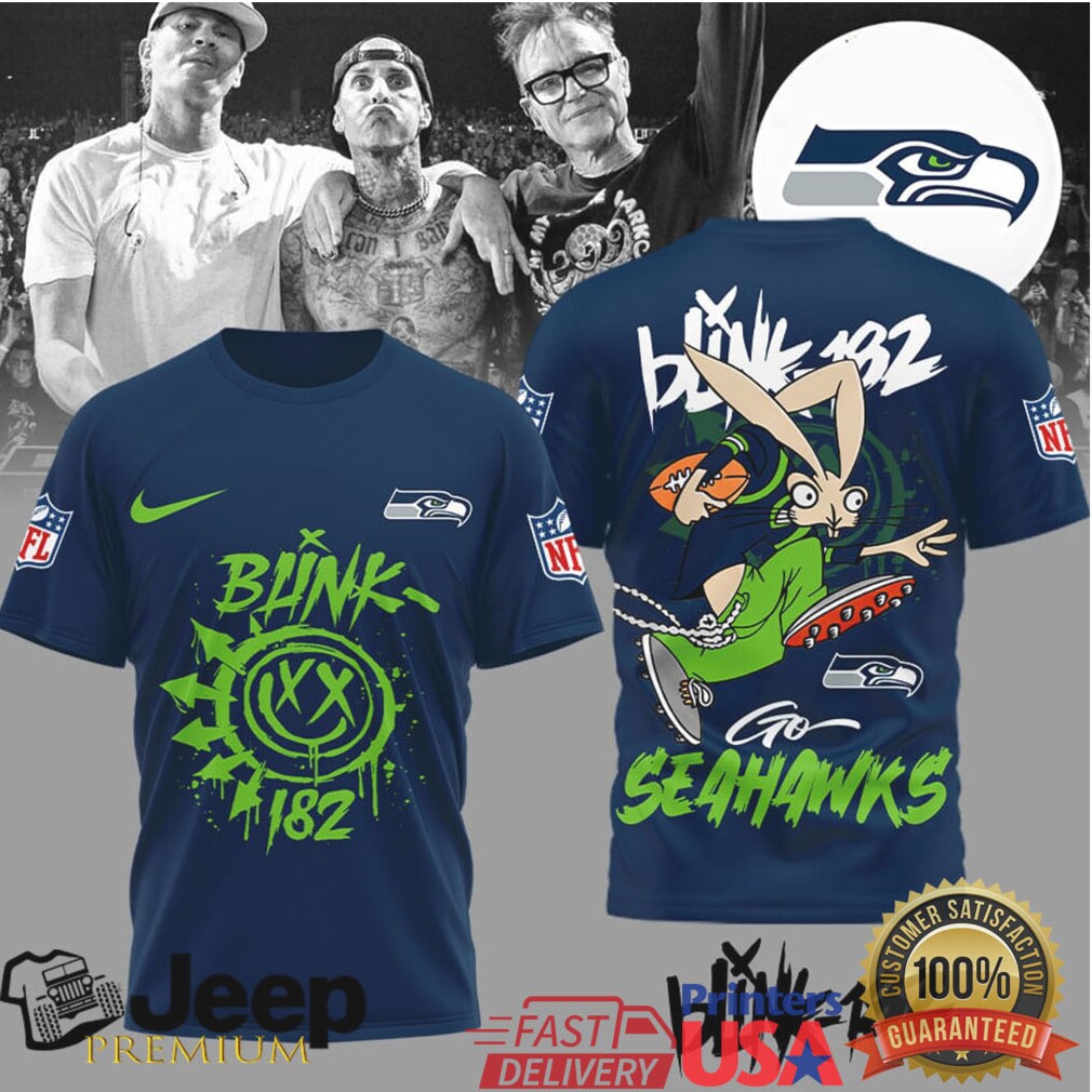 Seattle SeahawksOfficial NFL Blink 182 3D Shirt Seattle SeahawksOfficial NFL Blink 182 3D Shirt