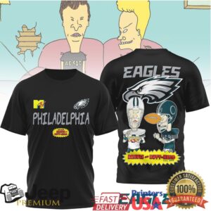 Philadelphia Eagles Official NFL Funny Beavis and Butt Head Shirt