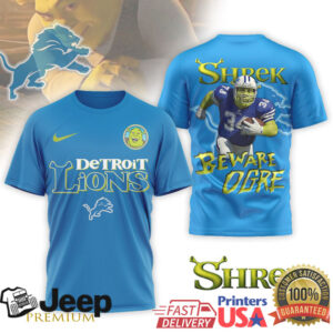 Shrek Detroit Lions Beware Ogre Football Tshirt Shrek Detroit Lions Beware Ogre Football Tshirt