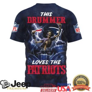 New England Patriots Official NFL Drummer 3D Shirt New England Patriots Official NFL Drummer 3D Shirt