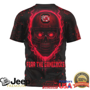 South Carolina Gamecocks Official NCAA Skeleton Halloween 3D Shirt