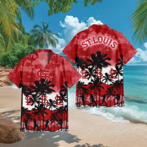 St. Louis Cardinals MLB Red Tropical Hawaiian Shirt Summer Beach Baseball Scene St. Louis Cardinals MLB Red Tropical Hawaiian Shirt Summer Beach Baseball Scene