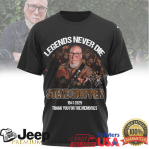 Steve Cropper Tribute T Shirt Legends Never Die 1941 2025 Guitar Wings Memorial Tee