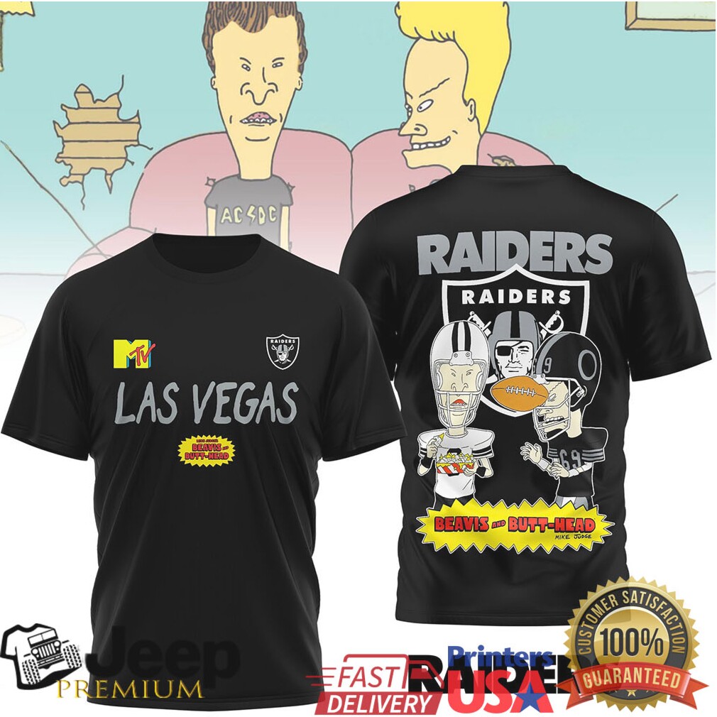 Las Vegas Raiders Official NFL Funny Beavis and Butt Head Shirt Las Vegas Raiders Official NFL Funny Beavis and Butt Head Shirt