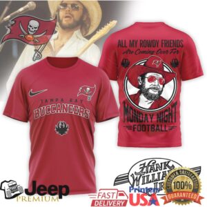 Tampa Bay Buccaneers Official NFL Hank Williams Jr. 3D Shirt