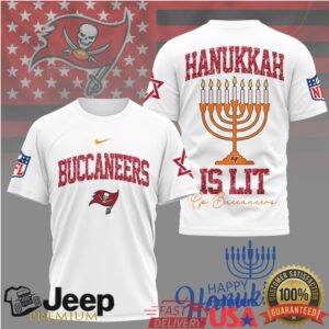 Tampa Bay Buccaneers Official NFL Happy Hanukkah 3D Shirt