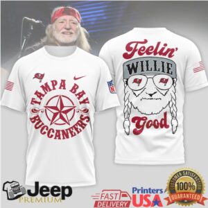 Tampa Bay Buccaneers Official NFL Willie Nelson 3D Shirt