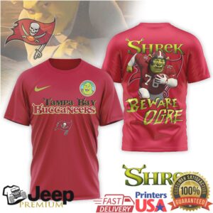 Tampa Bay Buccaneers Shrek Beware Ogre Mashup T Shirt Tampa Bay Buccaneers Shrek Beware Ogre Mashup T Shirt