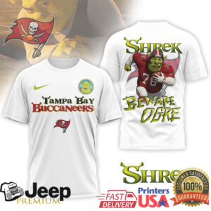 Tampa Bay Buccaneers Shrek Beware Ogre Mashup T Shirt