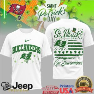 Tampa Bay Buccaneers St. Patrick'S Day Pirate Clover Flag Tshirt