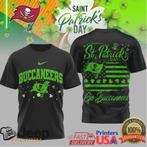 Tampa Bay Buccaneers St. Patrick'S Day Pirate Clover Flag Tshirt