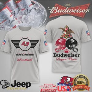 Tampa Bay Buccaneers x Budweiser Football Lager Beer Vintage T Shirt Tampa Bay Buccaneers x Budweiser Football Lager Beer Vintage T Shirt