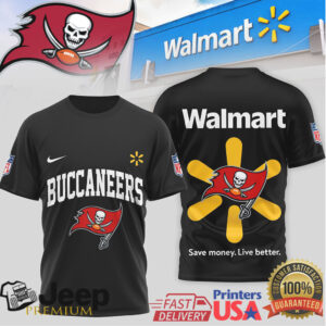 Tampa Bay Buccaneers x Walmart Logo Custom Graphic T Shirt Tampa Bay Buccaneers x Walmart Logo Custom Graphic T Shirt