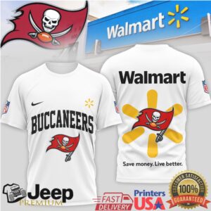 Tampa Bay Buccaneers x Walmart Logo Custom Graphic T Shirt