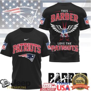 New England Patriots Official NFL Barber Fan 3D Shirt