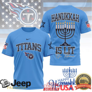 Tennessee Titans Official NFL Happy Hanukkah 3D Shirt