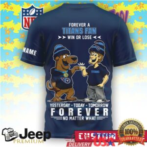 Tennessee Titans x Scooby Doo Custom Name Win Or Lose Fan Tee