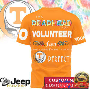Tennessee Volunteers Deadhead Fan Personalized Custom Name T Shirt