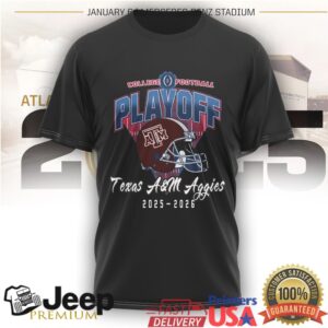 Texas A&M Aggies 2025 2026 College Football Playoff Reveille Mascot T Shirt