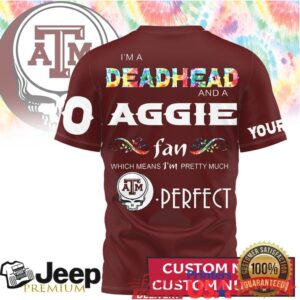 Texas AM Aggies Deadhead Fan Personalized Custom Name T Shirt Texas AM Aggies Deadhead Fan Personalized Custom Name T Shirt