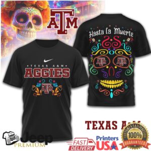 Texas A&M Aggies Official NCAA Day of the Dead 3D Shirt Texas A&M Aggies Official NCAA Day of the Dead 3D Shirt