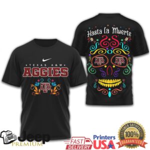 Texas A&M Aggies Official NCAA Day of the Dead 3D Shirt
