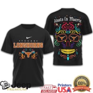 Texas Longhorns Official NCAA Day of the Dead 3D Shirt