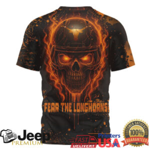 Texas Longhorns Official NCAA Skeleton Halloween 3D Shirt