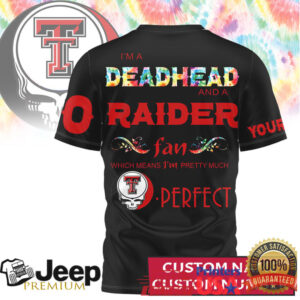 Texas Tech Red Raiders Deadhead Fan Personalized Grateful Dead Tee
