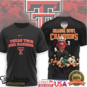 Texas Tech Red Raiders Orange Bowl Champions Mascot T Shirt