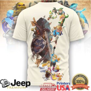 The Legend of Zelda 40th Anniversary Evolution of Link Tribute T Shirt