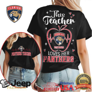 This Teacher Loves Her Florida Panthers NHL Fan Apple Heartbeat Tee This Teacher Loves Her Florida Panthers NHL Fan Apple Heartbeat Tee