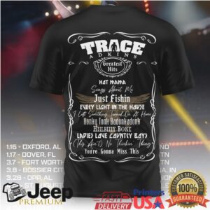 Trace Adkins 30th Anniversary Tour Greatest Hits Tracklist T Shirt Trace Adkins 30th Anniversary Tour Greatest Hits Tracklist T Shirt