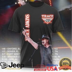 Trace Adkins 30th Anniversary Tour Greatest Hits Tracklist T Shirt