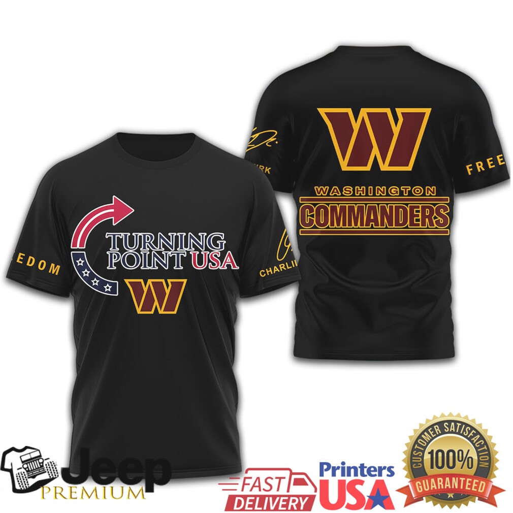 Turning Point USA x Washington Commanders Freedom T Shirt Turning Point USA x Washington Commanders Freedom T Shirt