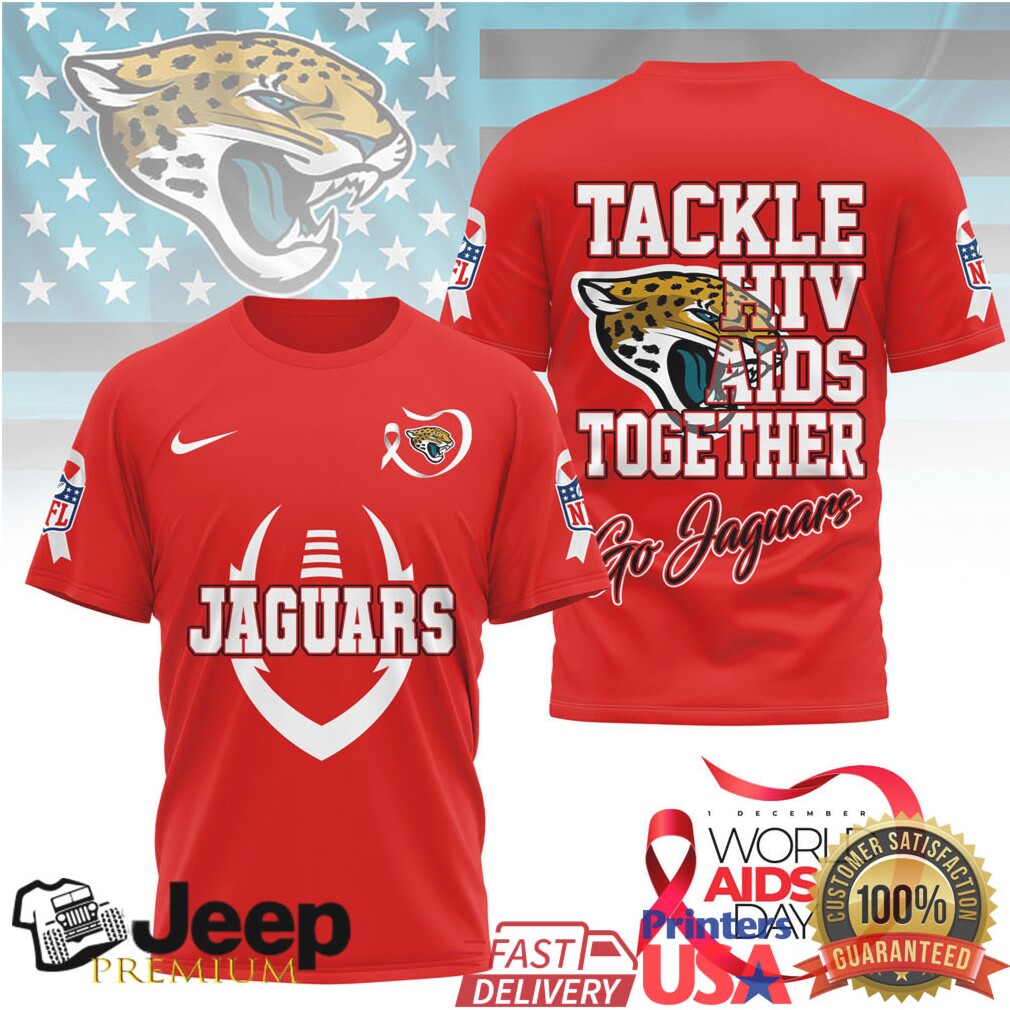 Jacksonville Jaguars Official NFL World AIDS Day 3D Shirt Jacksonville Jaguars Official NFL World AIDS Day 3D Shirt