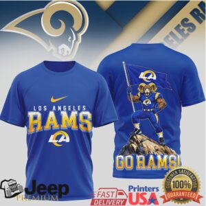 Los Angeles Rams 3D Mascot Graphic T Shirt