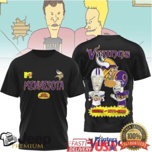 Minnesota Vikings Official NFL Funny Beavis and Butt Head Shirt