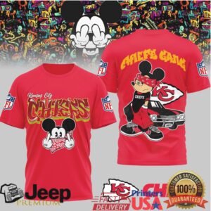 Kansas City Chiefs Official NFL Gangsta Mickey 3D Shirt