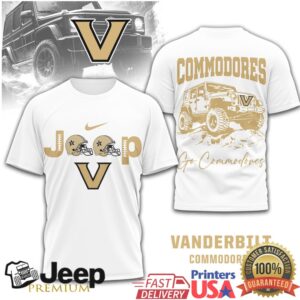 Vanderbilt Commodores Jeep 4X4 Offroad Mascot Tshirt