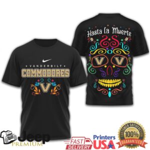 Vanderbilt Commodores Official NCAA Day of the Dead 3D Shirt