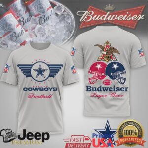 Vintage Budweiser x Dallas Cowboys Football Graphic T Shirt Vintage Budweiser x Dallas Cowboys Football Graphic T Shirt