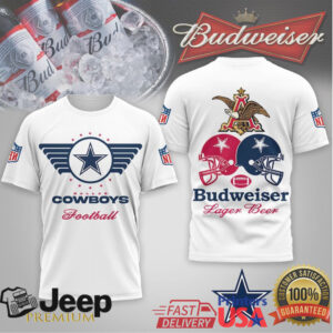 Vintage Budweiser x Dallas Cowboys Football Graphic T Shirt