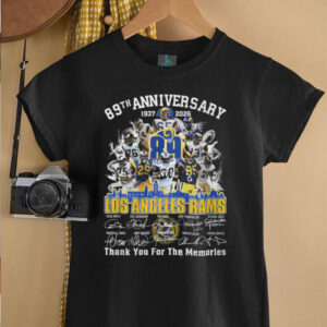 Vintage Los Angeles Rams Thank You For The Memories Shirt with Player Signatures Vintage Los Angeles Rams Thank You For The Memories Shirt with Player Signatures