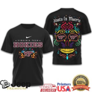 Virginia Tech Hokies Official NCAA Day of the Dead 3D Shirt
